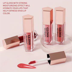 12 Colors Liquid Moisturizing Lip Gloss Waterproof Long Lasting Makeup Kit