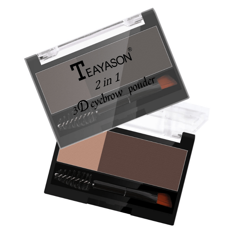 Eyebrow Stamp Palette Double Eyebrow Powder Matching Brush Easy Makeup
