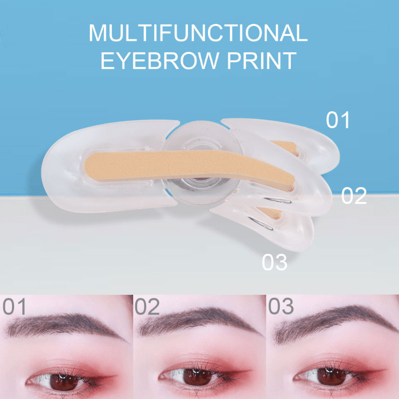 Eyebrow Stamp Palette Double Eyebrow Powder Matching Brush Easy Makeup