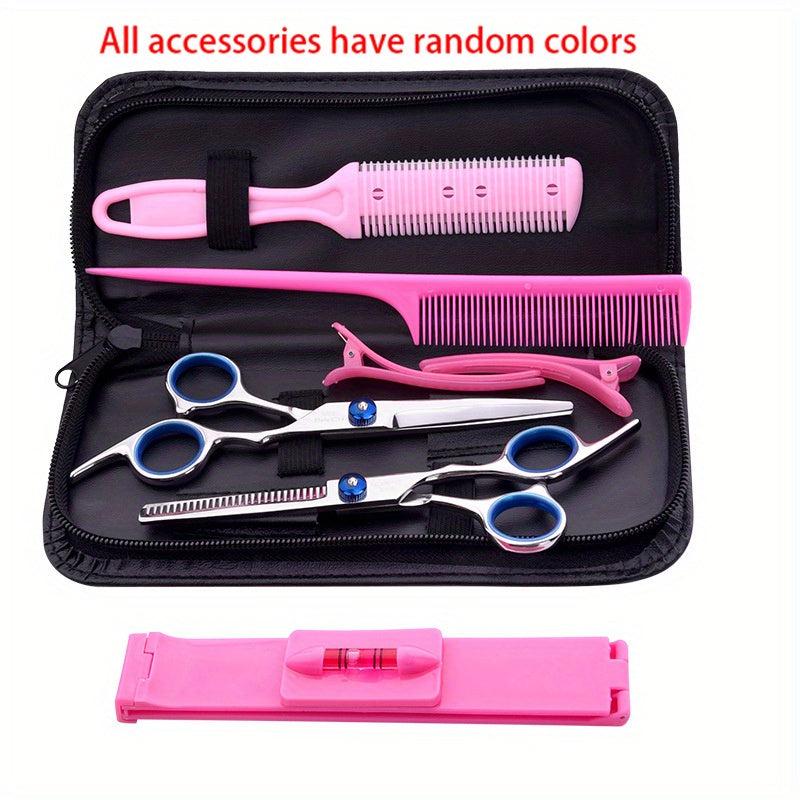 8pcs Hair Scissors Set Professional Haircut Scissors Hairdressing 15-24cm