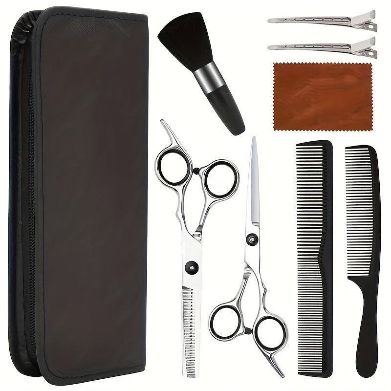 9pcs B Hair Cutting Scissors Kit Professional Stainless Steel Haircut Set