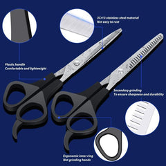 Hairdressing Scissors 15-24 cm Haircut Scissors Set with Accessories