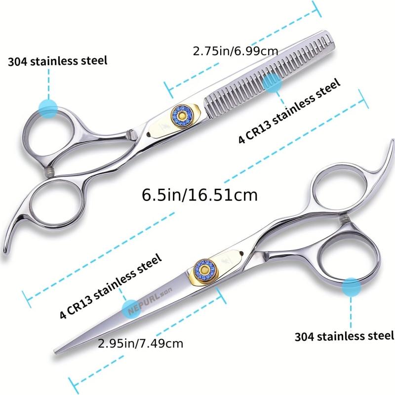 Professional 24 Cm Hairdressing Scissors Kit Barber Shears Thinning Scissors
