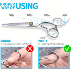 Professional 24 Cm Hairdressing Scissors Kit Barber Shears Thinning Scissors