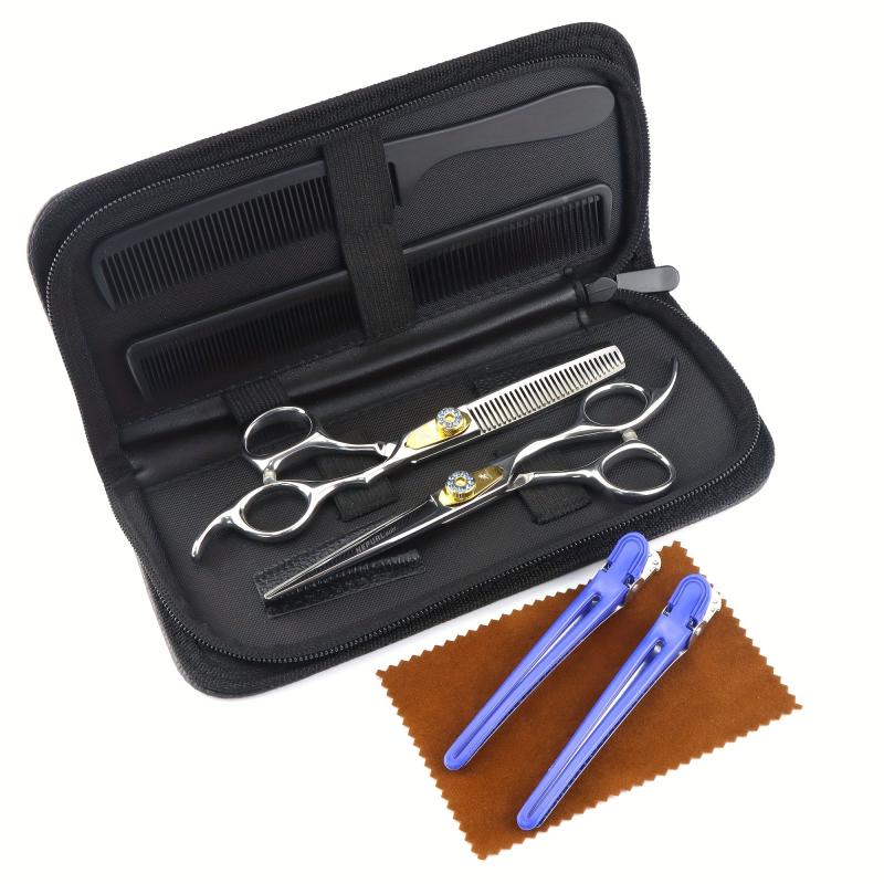 Professional 24 Cm Hairdressing Scissors Kit Barber Shears Thinning Scissors