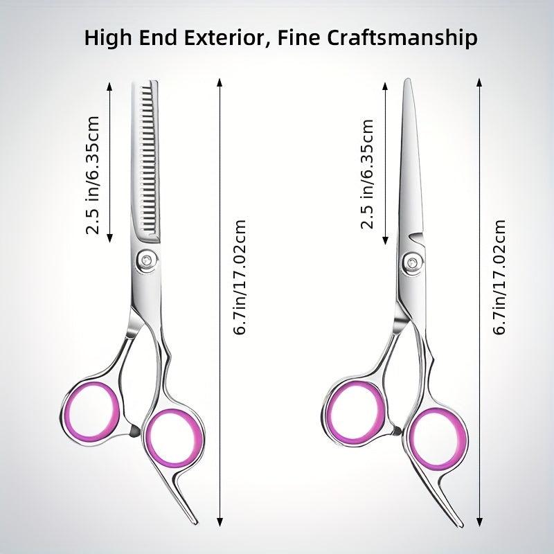 Hair Cutting Scissors Kit Stainless Steel Professional Hairdressing Shears Set