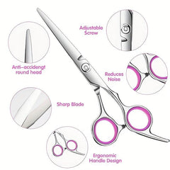 Hair Cutting Scissors Kit Stainless Steel Professional Hairdressing Shears Set
