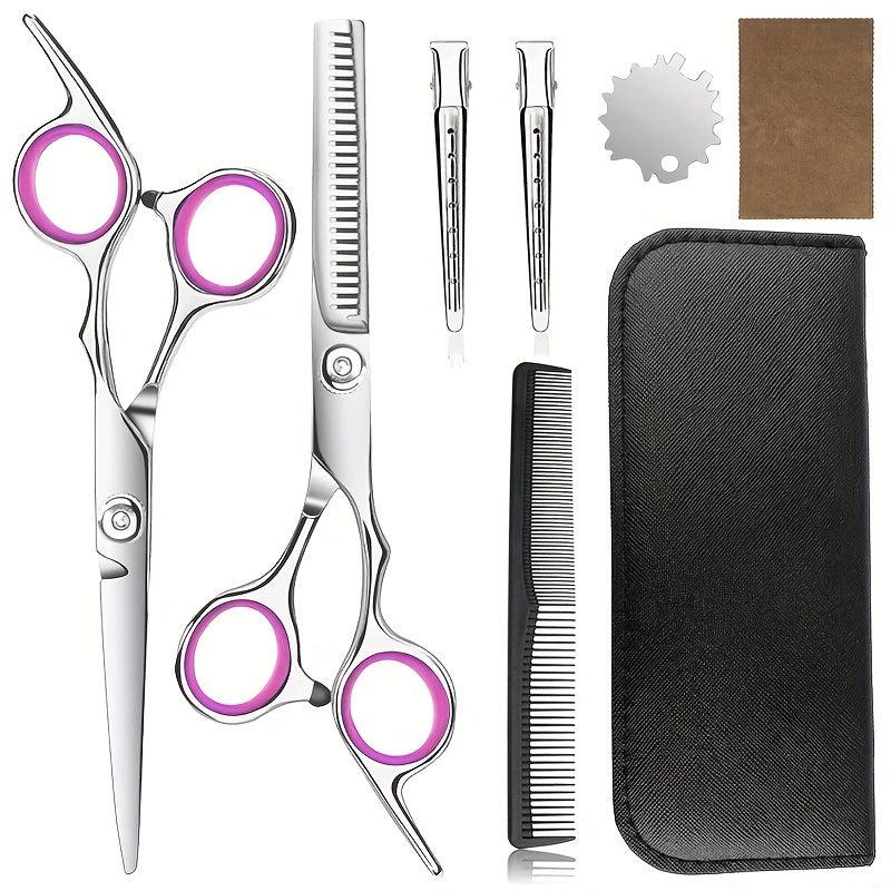 Hair Cutting Scissors Kit Stainless Steel Professional Hairdressing Shears Set