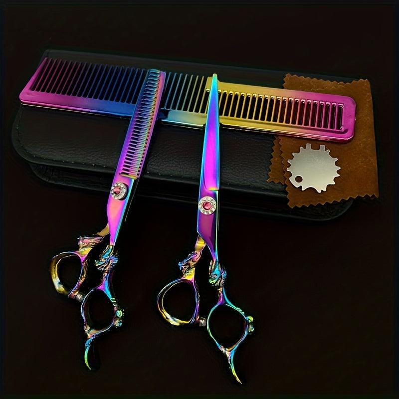 7pcs Hair Cutting Scissors Set Professional Hairdressing Tools Accessories