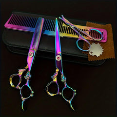 7pcs Hair Cutting Scissors Set Professional Hairdressing Tools Accessories