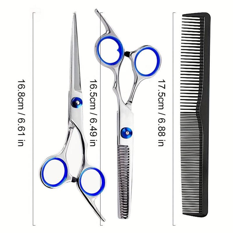 Professional Hair Cutting Shears Set Stainless Steel Hair Scissors Thinning Shea