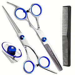 Professional Hair Cutting Shears Set Stainless Steel Hair Scissors Thinning Shea