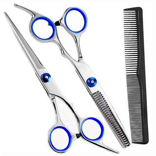Professional Hair Cutting Shears Set Stainless Steel Hair Scissors Thinning Shea
