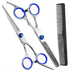 Professional Hair Cutting Shears Set Stainless Steel Hair Scissors Thinning Shea