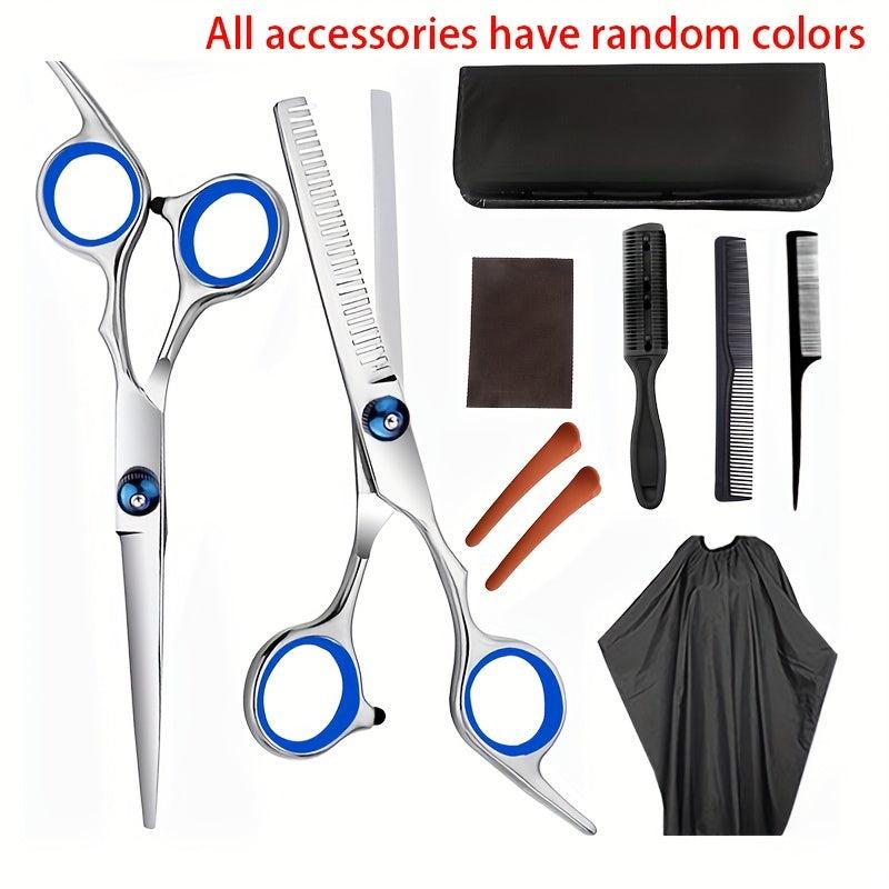 Hairdressing Tools Set Professional Hair Cutting Thinning Scissors Haircut Cape