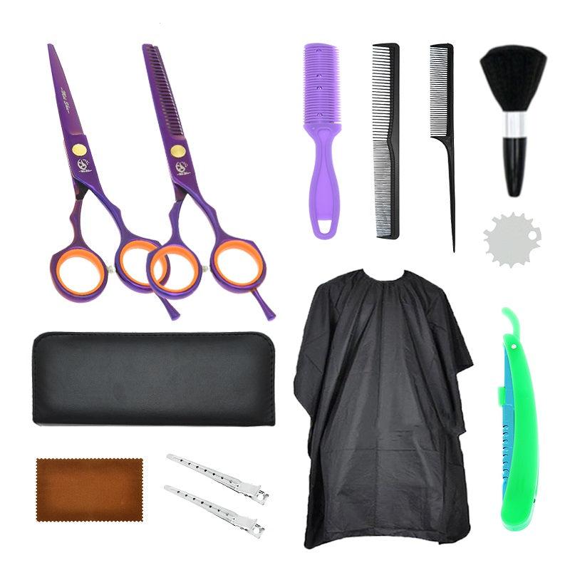 13Pcs Hair Cutting Thinning Scissors Set Stainless Steel Hairdressing Shears