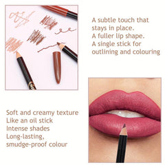 12pcs Lipstick Set Matte Dewy Finish Waterproof Lip Liner