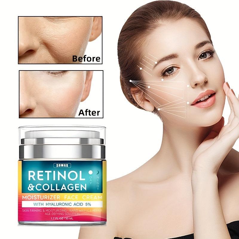 Retinol Cream With Hyaluronic Acid Collagen Face Moisturizer