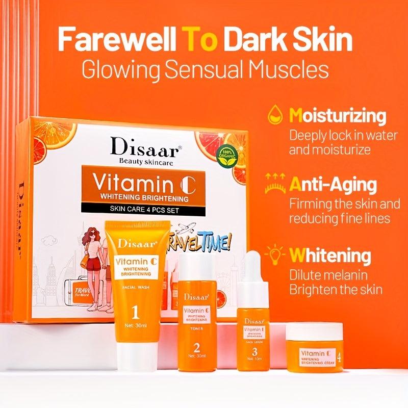 Vitamin C & Hyaluronic Acid Facial Care Set - Hydrate Moisturize Firm
