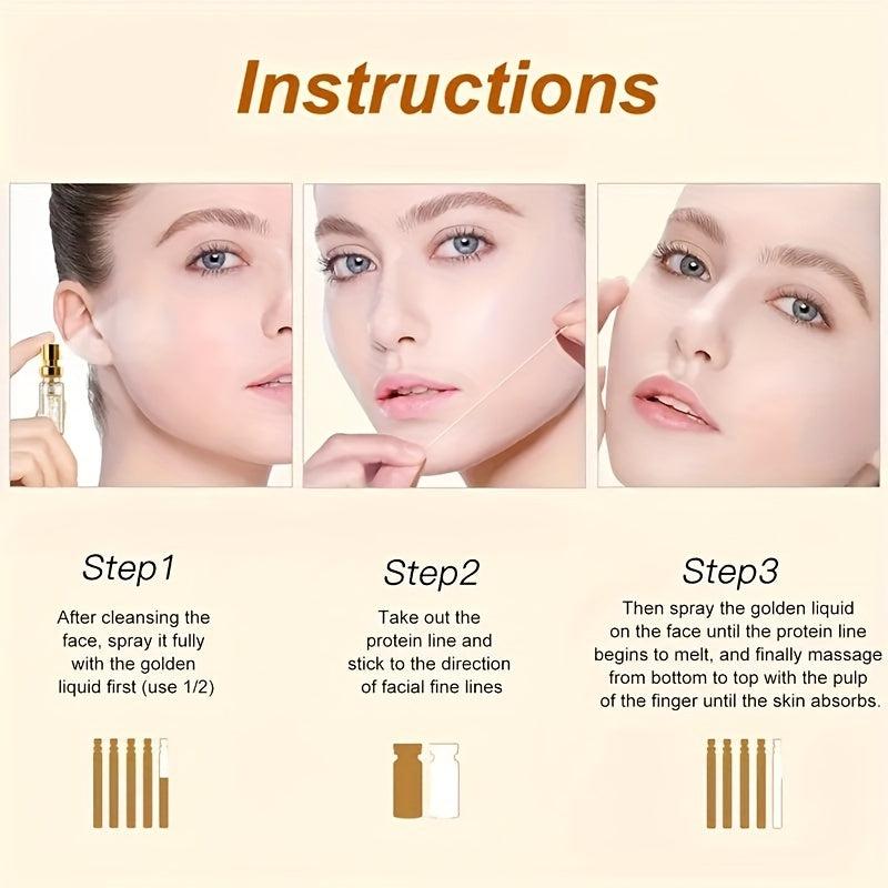 Protein Thread Lifting Set Soluble Protein Thread And Nano Golden Essence