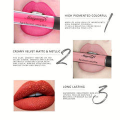 Matte Lip Gloss Non Stick Cup Long Wear Waterproof Lipstick