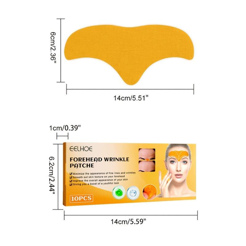 10pcs Wrinkle Smoothing Patches for Forehead and Eyes