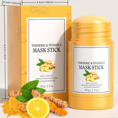 Organic Turmeric Mud Stick Mask Vitamin C Purifying Blackhead Cleansing Mud Mask