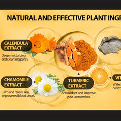 Organic Turmeric Mud Stick Mask Vitamin C Purifying Blackhead Cleansing Mud Mask