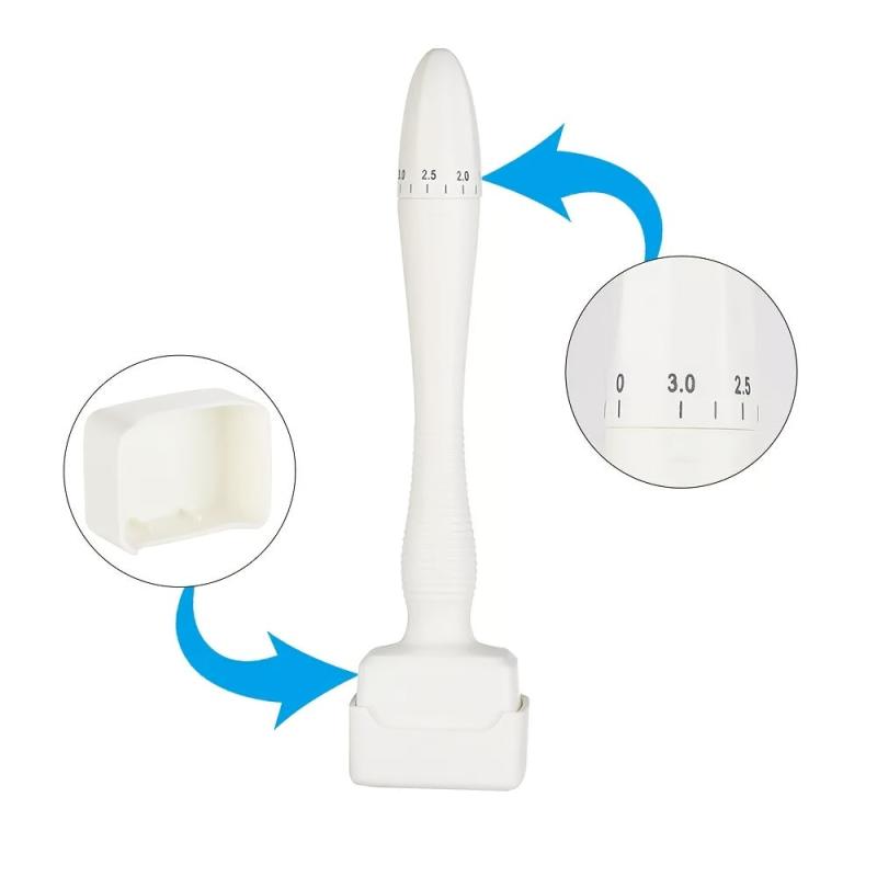 Adjustable Derma Stamp 140 Titanium Microneedle for Face Body Hair Beard