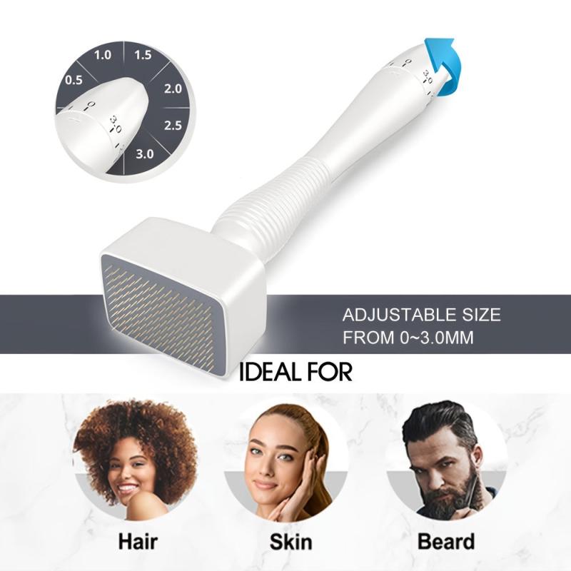 Adjustable Derma Stamp 140 Titanium Microneedle for Face Body Hair Beard