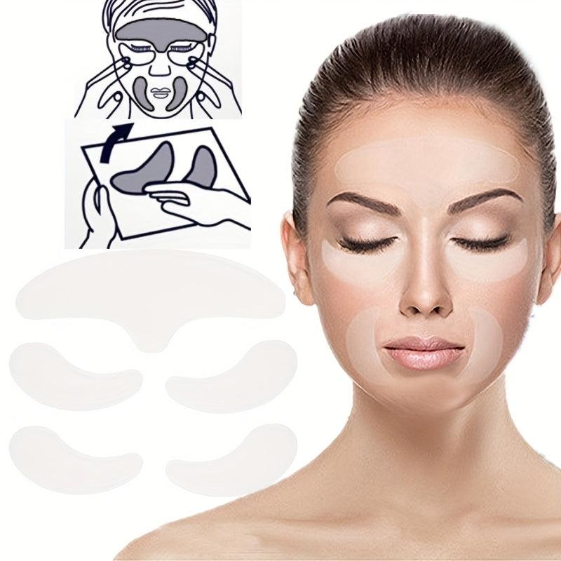5 Pcs Reusable Silicone Face Lifting Patches Neck Line Sticker