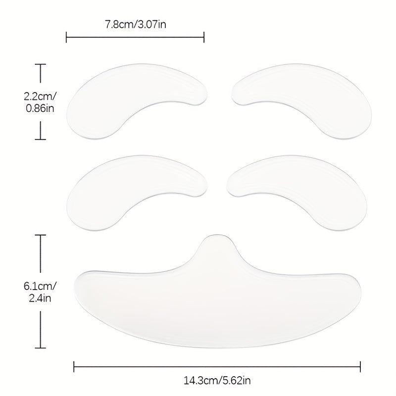 5 Pcs Reusable Silicone Face Lifting Patches Neck Line Sticker