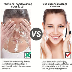 Silicone Face Scrubber For Men Facial Cleansing Brush