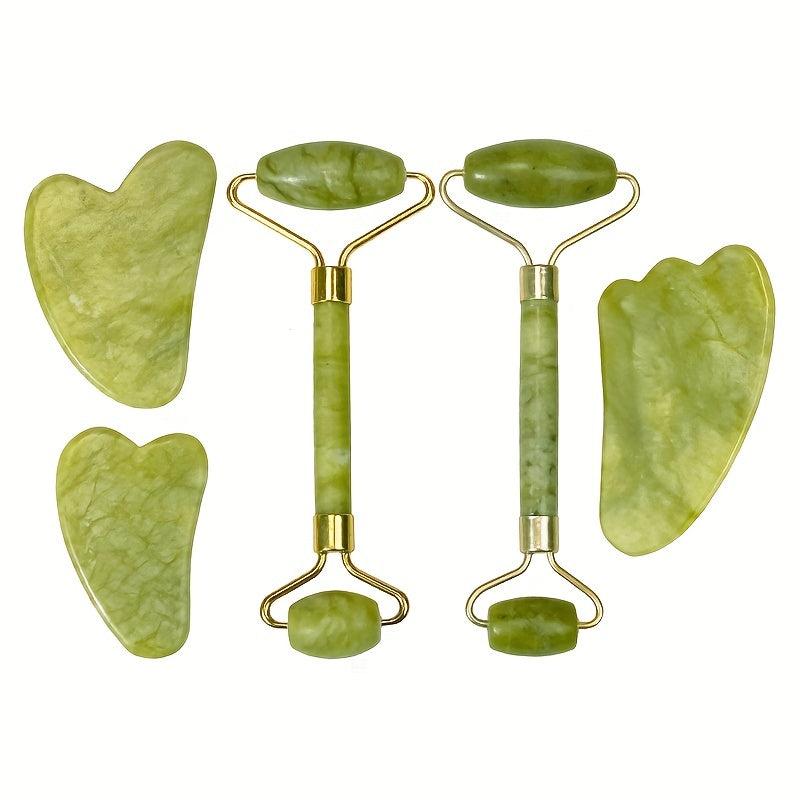 Natural Jade Gua Sha Tools for Face Neck Back Jawline
