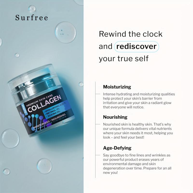 Collagen Face Moisturizer with Hyaluronic Acid - Anti Wrinkle Cream