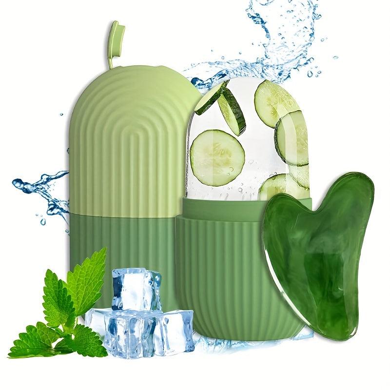 Ice Face Roller And Gua Sha Set for Face & Eye Puffiness Relief
