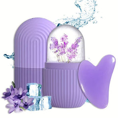 Ice Face Roller And Gua Sha Set for Face & Eye Puffiness Relief