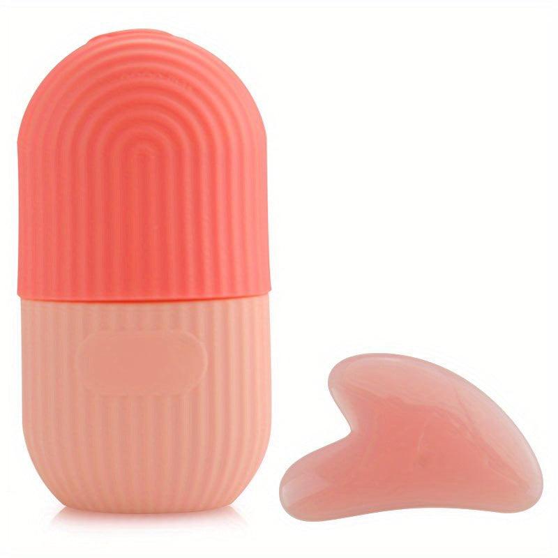 Ice Face Roller And Gua Sha Set for Face & Eye Puffiness Relief