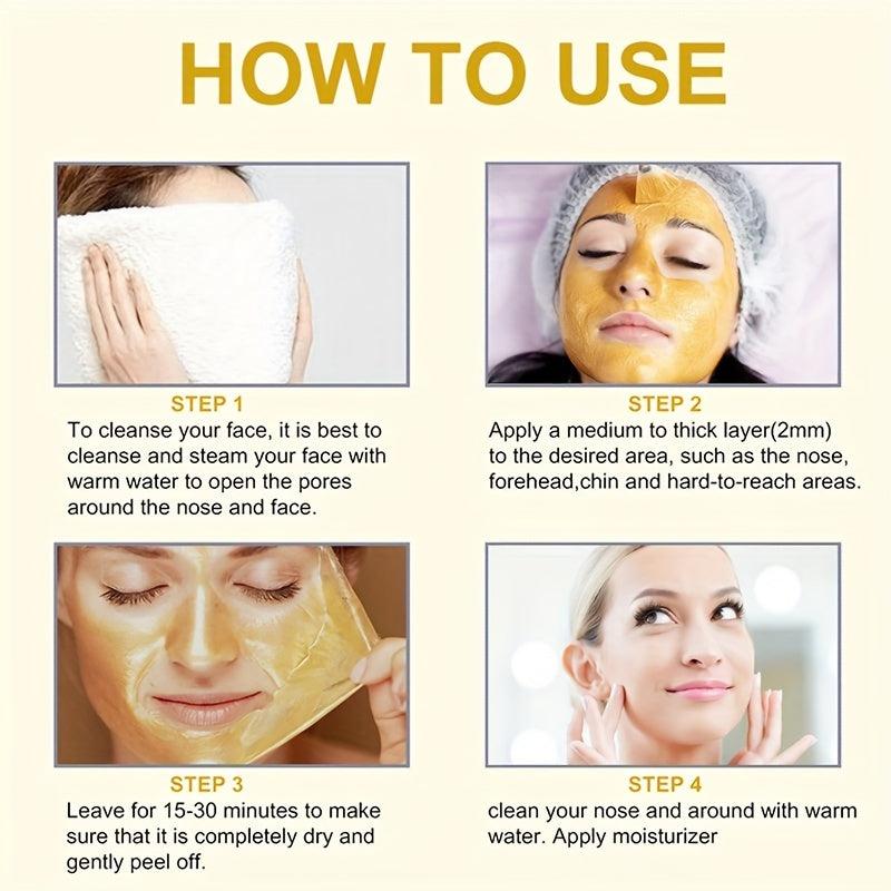 24K Tear Off Mask Blackheads Cleanse Pores Unisex Skin Care