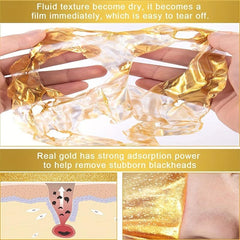 24K Tear Off Mask Blackheads Cleanse Pores Unisex Skin Care