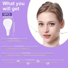 Face Neck Lift Tapes Facelift Bands with Fixed Rope