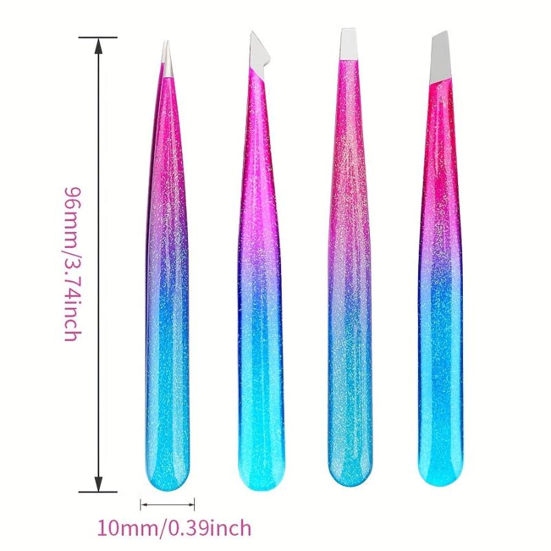 Professional Stainless Steel Eyebrow Tweezers for Precision Hair Removal