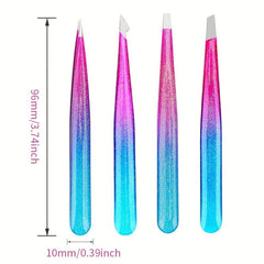 Professional Stainless Steel Eyebrow Tweezers for Precision Hair Removal