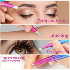 Professional Stainless Steel Eyebrow Tweezers for Precision Hair Removal