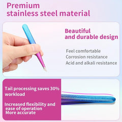 Professional Stainless Steel Eyebrow Tweezers for Precision Hair Removal