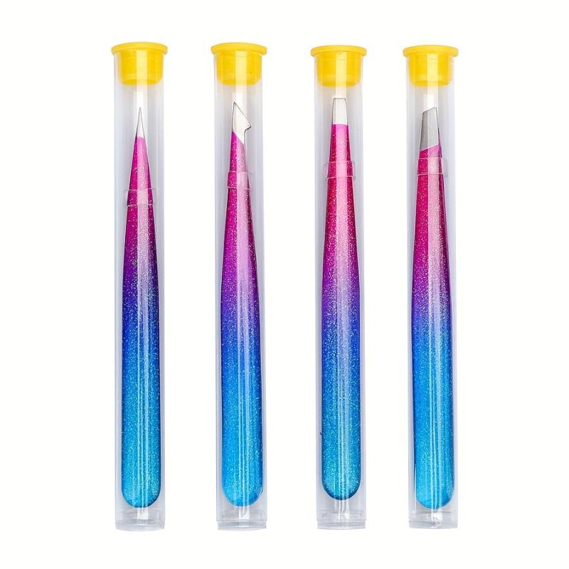 Professional Stainless Steel Eyebrow Tweezers for Precision Hair Removal