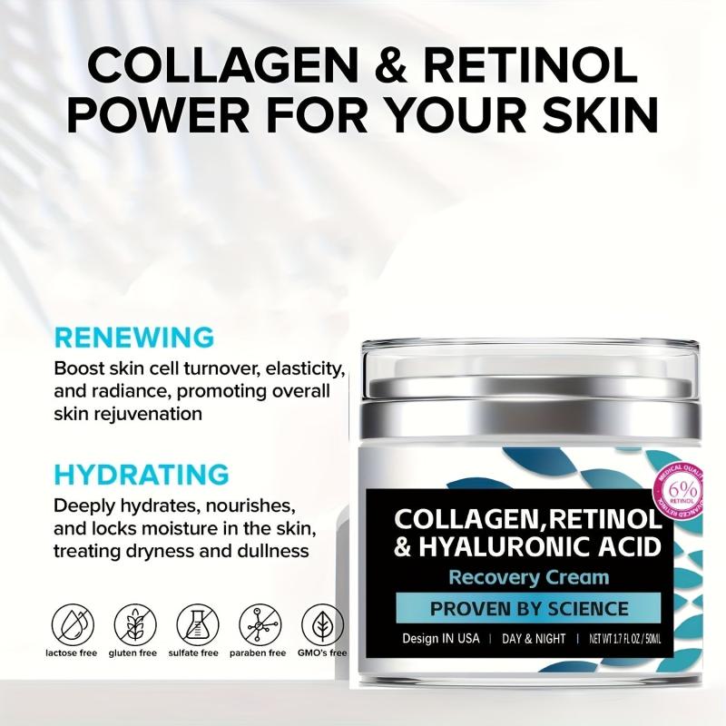 Collagen Cream for Face and Neck Hydrate Lift Repair Wrinkles 1.7oz