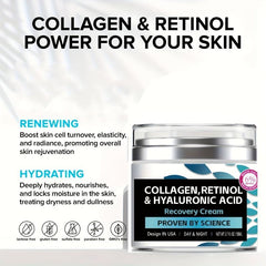 Collagen Cream for Face and Neck Hydrate Lift Repair Wrinkles 1.7oz