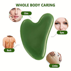 Jade Stone Gua Sha Facial Tool for Trigger Point Care and Massage