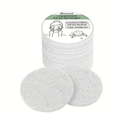 50pcs Wooden Paddle Sponge Face Wash Puff Makeup Remover Powder Puff